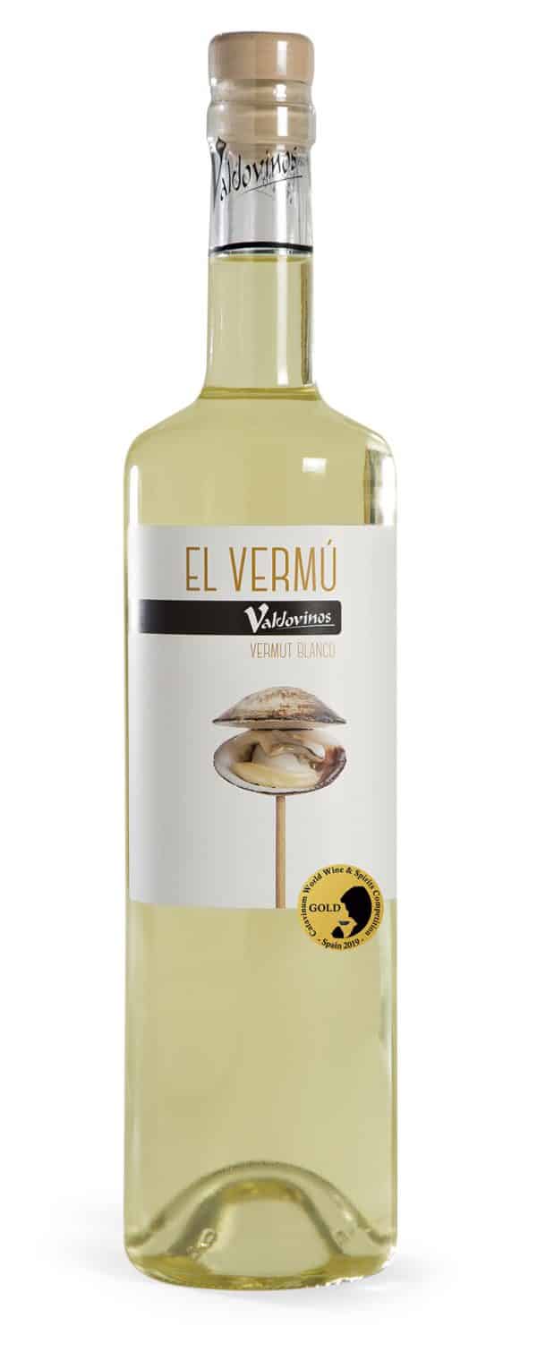Botella de El Vermú Blanco de Bodegas Valdovinos